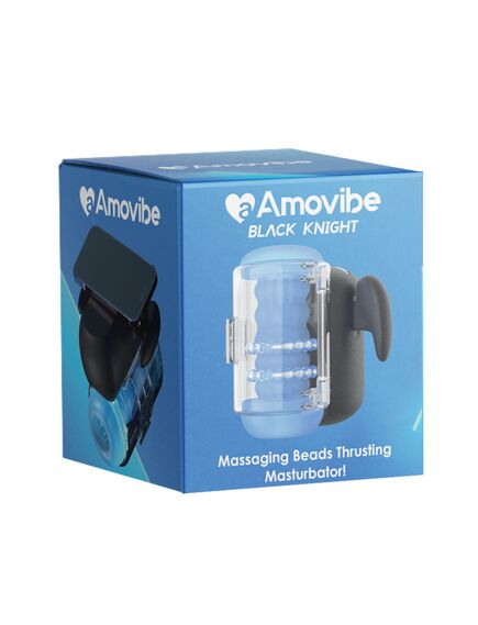 Инновационный робот-мастурбатор Black Knight с массажем бусинами , изображение 2
