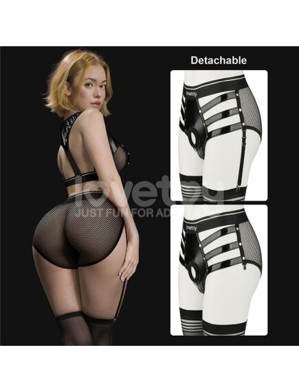 Комплект бюстгалтер и пояс для страпона Iconic Harness от Rebellion Reign (M/L) , изображение 2