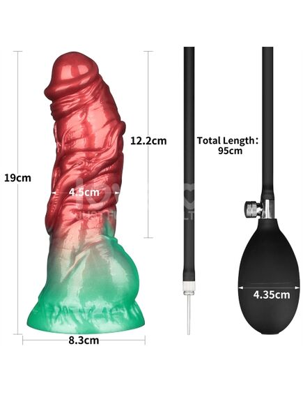 Фаллоимитатор с подкачкой "Aerosx", 19 см , изображение 3