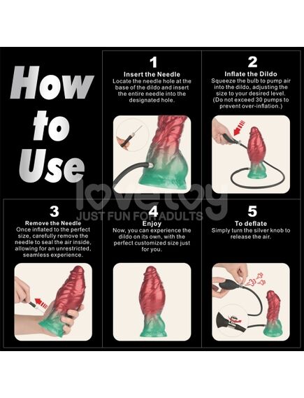 Фаллоимитатор с подкачкой "Aerosx", 19 см , изображение 5