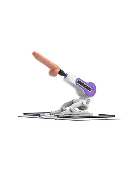 Регулируемая секс-машина с пультом на проводе, белая , изображение 2