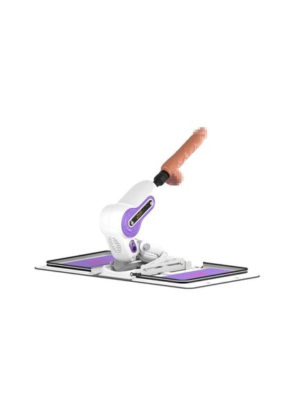 Регулируемая секс-машина с пультом на проводе, белая , изображение 3