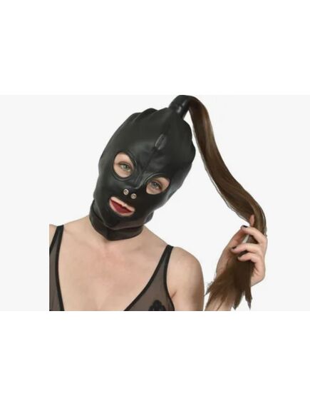 БДСМ шлем с отверстием для дыхания с хвостом , изображение 3