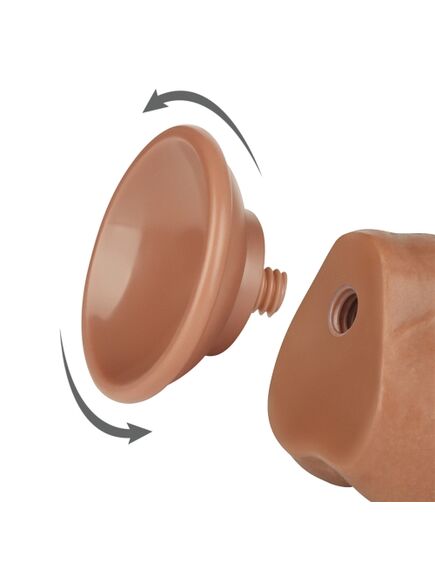 Фаллоимитатор "7,5 Dong Brown" с подвижной кожей, 19,5 см , изображение 4