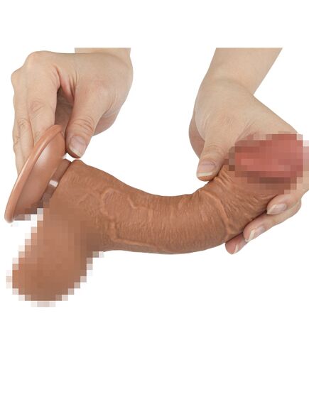 Фаллоимитатор "7,5 Dong Brown" с подвижной кожей, 19,5 см , изображение 5