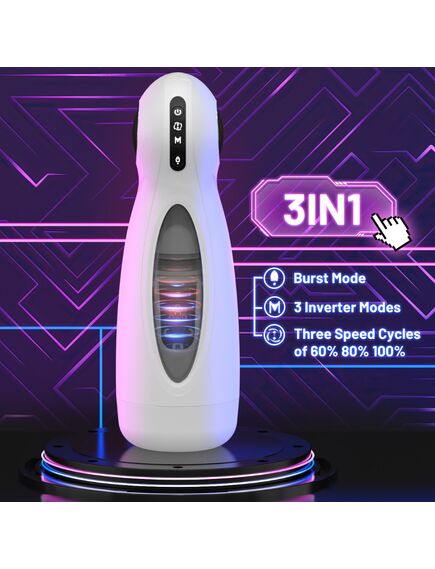 Мастурбатор в тубе с функцией ротации и возвратно-поступательными движениями "Spacerail" , изображение 3