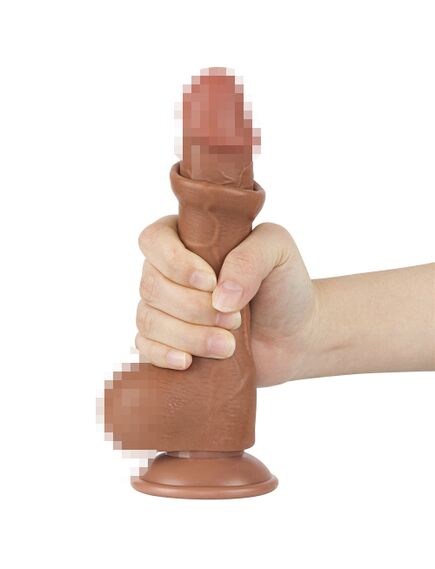 Фаллоимитатор "7,5 Dong Brown" с подвижной кожей, 19,5 см , изображение 2