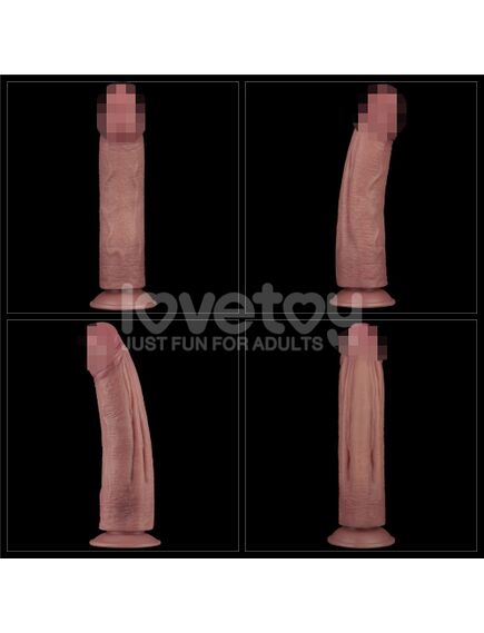 Реалистичный вибратор на присоске "Dual-density Power Cock", 26,8 см , изображение 5