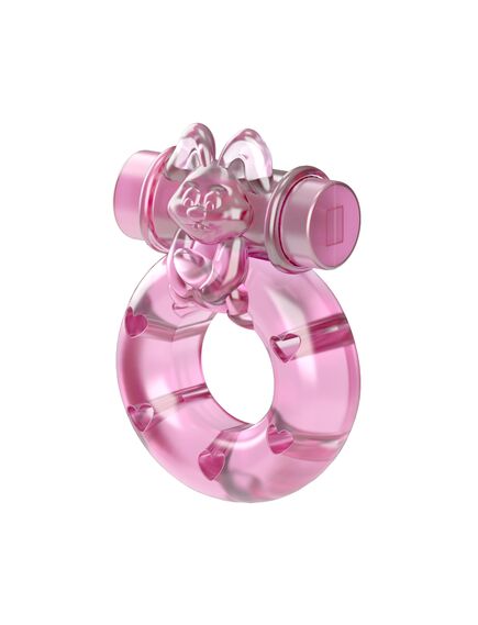 Розовое эрекционное кольцо с вибрацией Ring , изображение 3