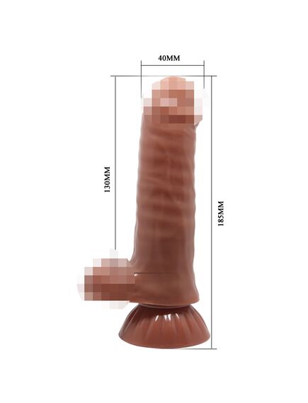 Фаллоимитатор с подвижной кожей "Baron" 18,5 см , изображение 6