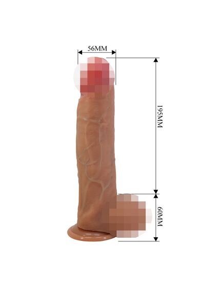 Реалистичный фаллоимитатор "Mendel", 25,5 см , изображение 7