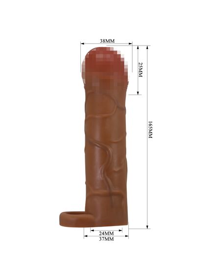 Насадка удлиняющая с подхватом под мошонку "Bunion", 16,5 см , изображение 5