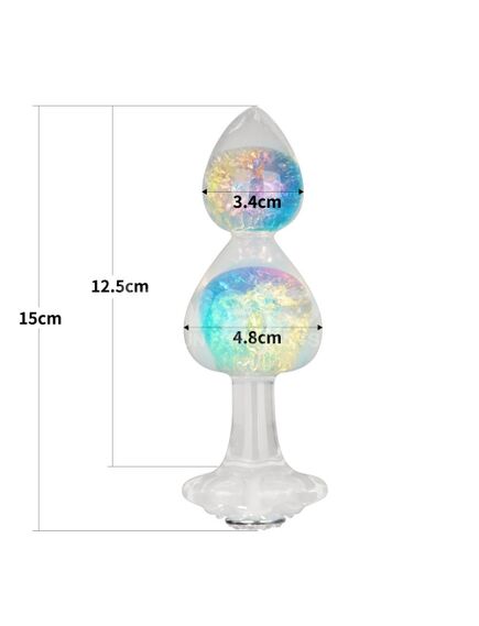 Силиконовая анальная пробка "Gemoria", разноцветная , изображение 3