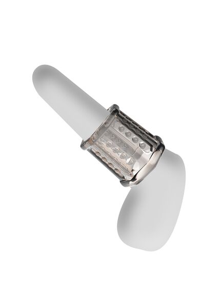 Насадка-эрекционное кольцо открытая с пупырышками , изображение 4