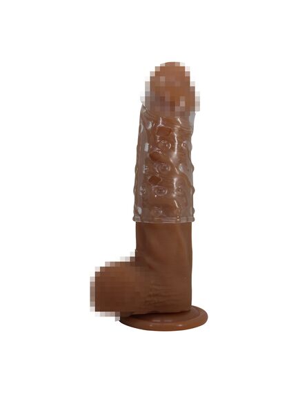 Насадка полуоткрытая с пупырышками, прозрачная , изображение 4