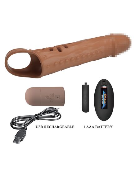 Насадка удлиняющая со съемной вибропулей и пультом Д/У, 12 режимов, 24,3 см , изображение 6