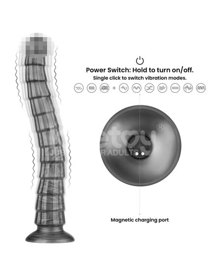 Вибратор Vibrax King Sized, 36,8 см , изображение 3