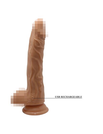 Вибратор реалистичный с ротацией и возвратно-поступательными движениями "Bodach" 21 см , изображение 9