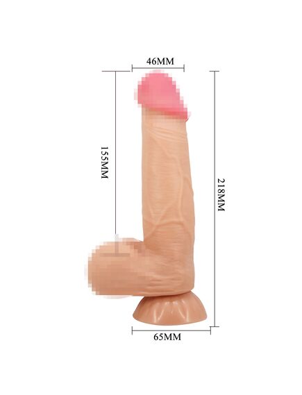 Фаллоимитатор с подвижной кожей и каркасом "Cass" 21,8 см , изображение 4