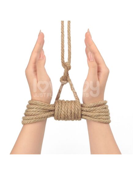 Веревка для шибари из 10 метров, из коноплянного волокна , изображение 4