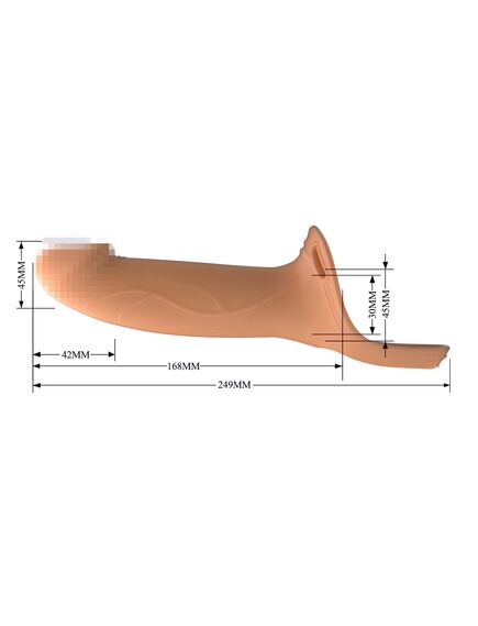 Фаллопротез телесный "Landon", 16,8 см , изображение 8