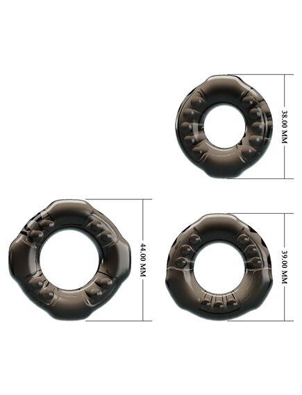 Набор эрекционных колец "Cock rings" , изображение 6