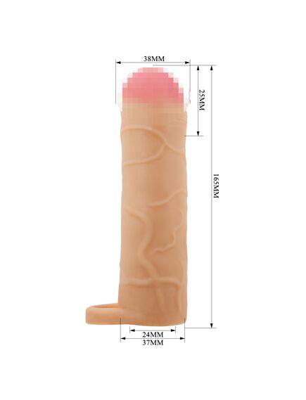 Насадка удлиняющая с подхватом под мошонку "Bunion", телесная, 16,5 см , изображение 5