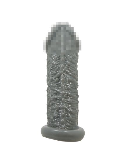 Насадка на член увеличивающая, с крупными точками "Chelsea", серая , изображение 4