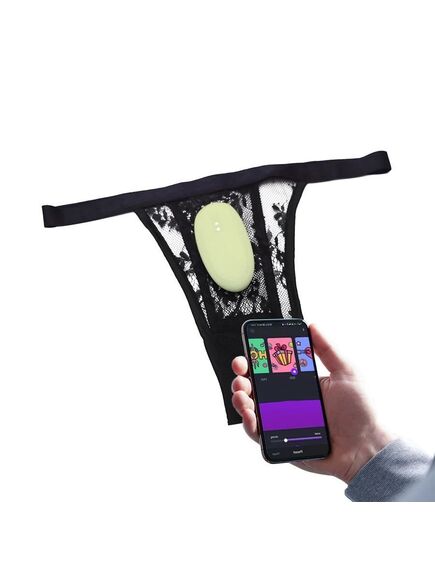 Клиторальный вибростимулятор "Nyx" с управлением через телефон, зеленый , изображение 4