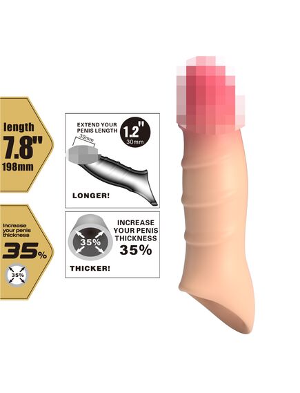 Насадка на член увеличивающая "Darnell", 15,1 см , изображение 2