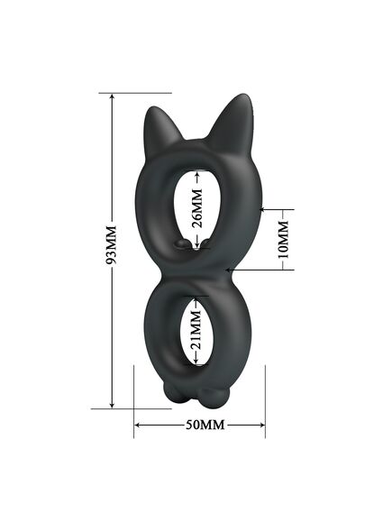 Эрекционное кольцо сдвоенное "Toran №20" , изображение 5