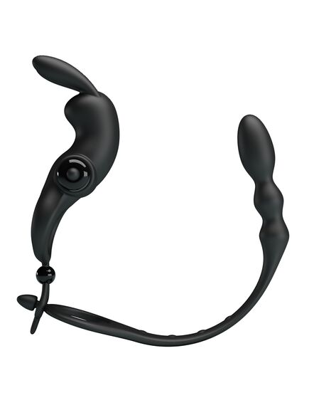 Эрекционное кольцо с вибрацией и анальной пробкой "Vibration penis sleeve 5". 24,5 , изображение 2