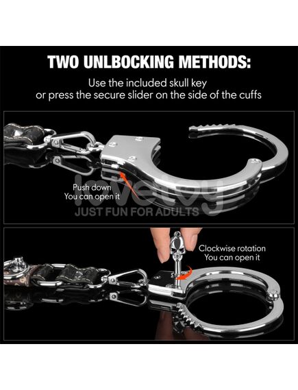 Наручники Rebellion Reign из тяжелого металла (серебро) , изображение 3