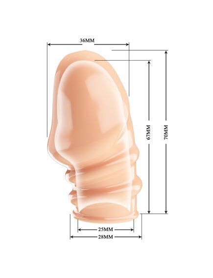 Насадка удлиняющая "Jeremy", телесная , изображение 11
