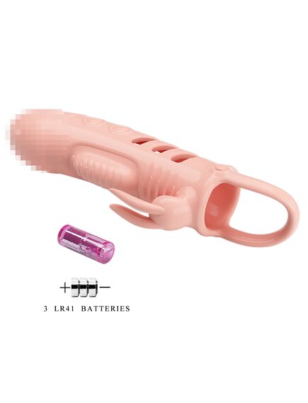 Насадка удлиняющая с подхватом под мошонку и вибрацией "Sloane", 18,7 см , изображение 3