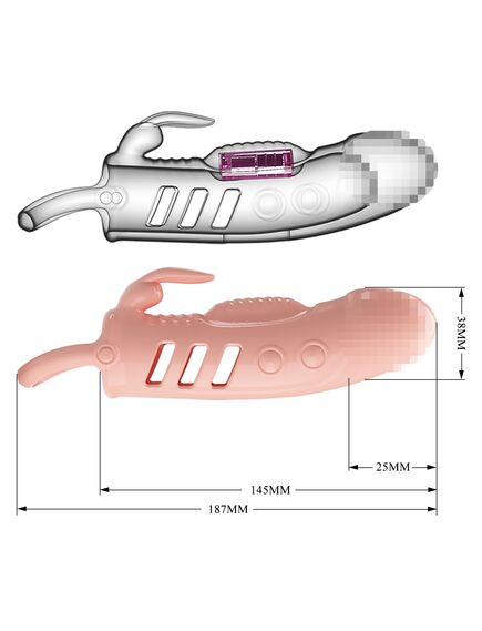 Насадка удлиняющая с подхватом под мошонку и вибрацией "Sloane", 18,7 см , изображение 5