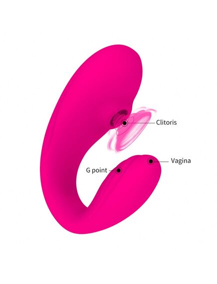 Вакуумный вибратор для клитора и точки "G"с приложением , изображение 2