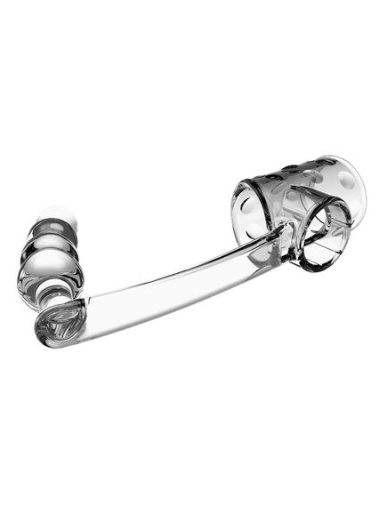 Эрекционное кольцо с анальной пробкой и подхватом под мошонку, прозрачный, 9,6 см , изображение 4