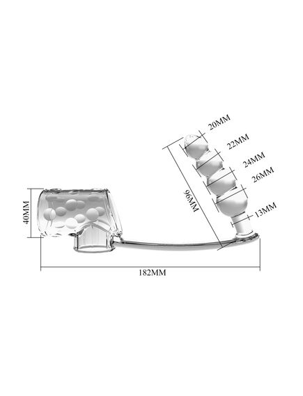 Эрекционное кольцо с анальной пробкой и подхватом под мошонку, прозрачный, 9,6 см , изображение 5