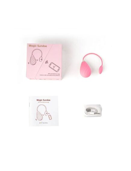 Виброяйцо "Magic Sundae" с управлением через телефон, розовый , изображение 2