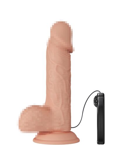 Реалистичный фаллоимитатор с подвижной кожей и каркасом "Catoblepas", 20 см , изображение 3