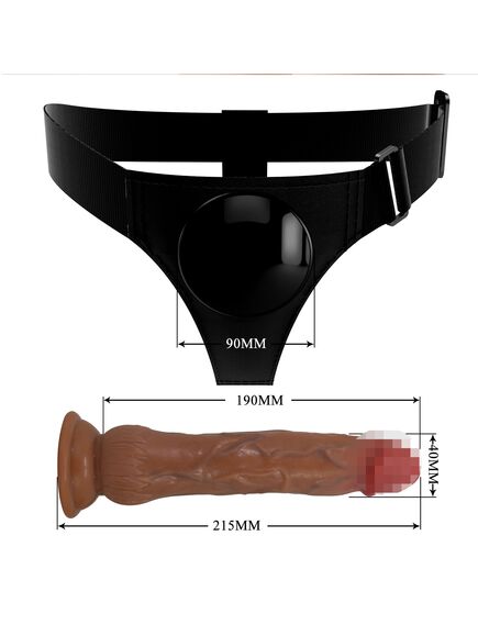 Страпон с имитацией эякуляции, 19 см "Kyton" , изображение 5