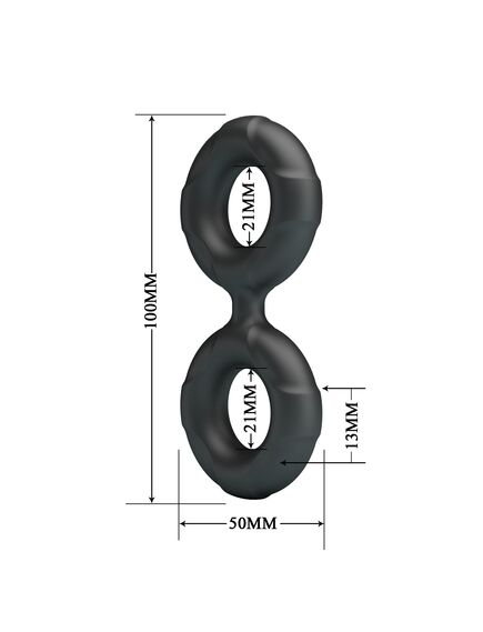 Эрекционное кольцо сдвоенное "Radwan №19" , изображение 5