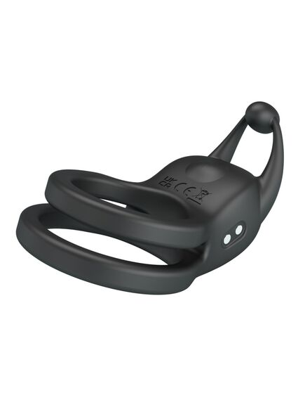 Эрекционное кольцо с вибрацией и стимуляцией клитора "Goodwin" , изображение 3