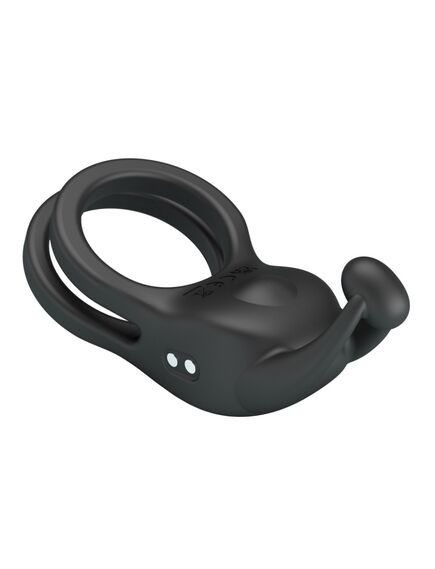 Эрекционное кольцо с вибрацией и стимуляцией клитора "Goodwin" , изображение 4