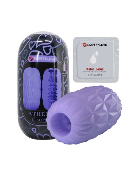 Яйцо мастурбатор с ярким рельефом из серии "Athena Alice", 11,3 см , изображение 3