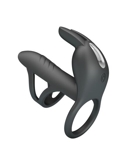 Эрекционное кольцо с вибрацией и отростком для стимуляции клитора "Matty" , изображение 2