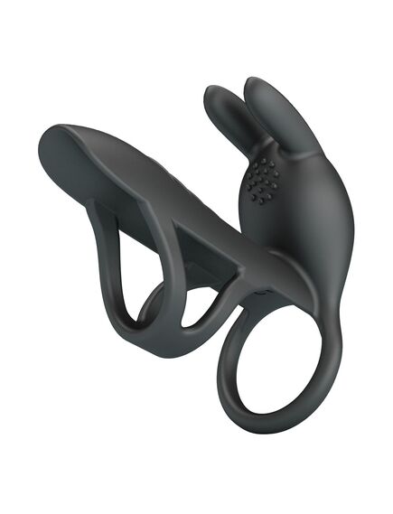 Эрекционное кольцо с вибрацией и отростком для стимуляции клитора "Matty" , изображение 3