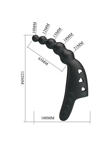 Насадка на палец рельефная с вибрацией "Jordin", 12,2 см , изображение 7
