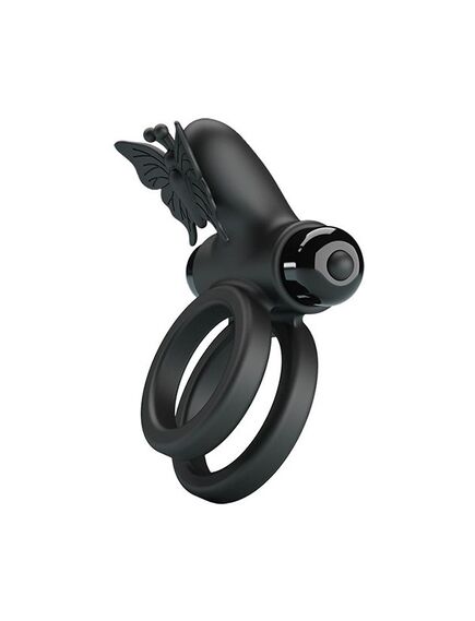 Черное эрекционное виброкольцо "Passionate Ring IX" , изображение 4